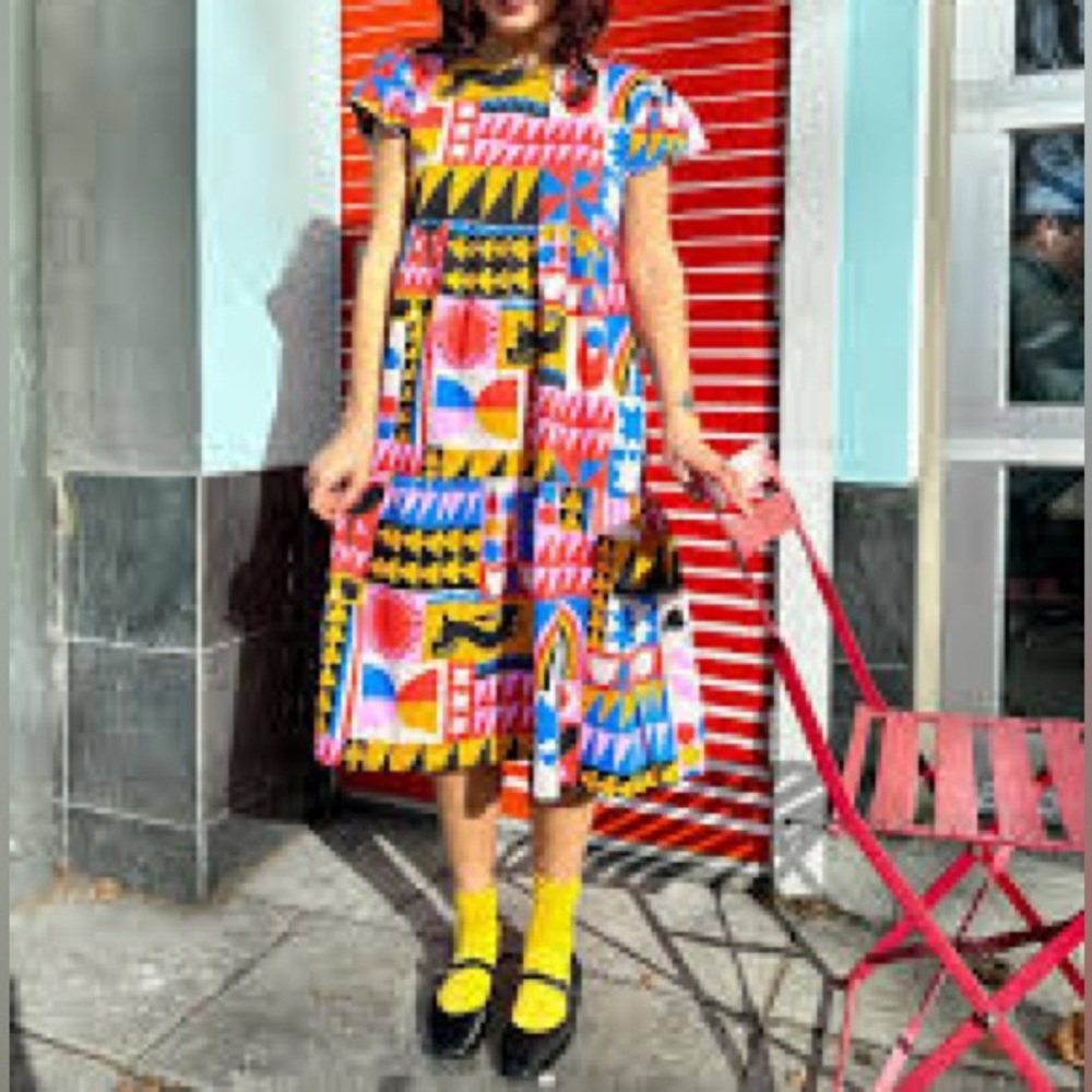Nooworks Frida dress Lisa Congdon print